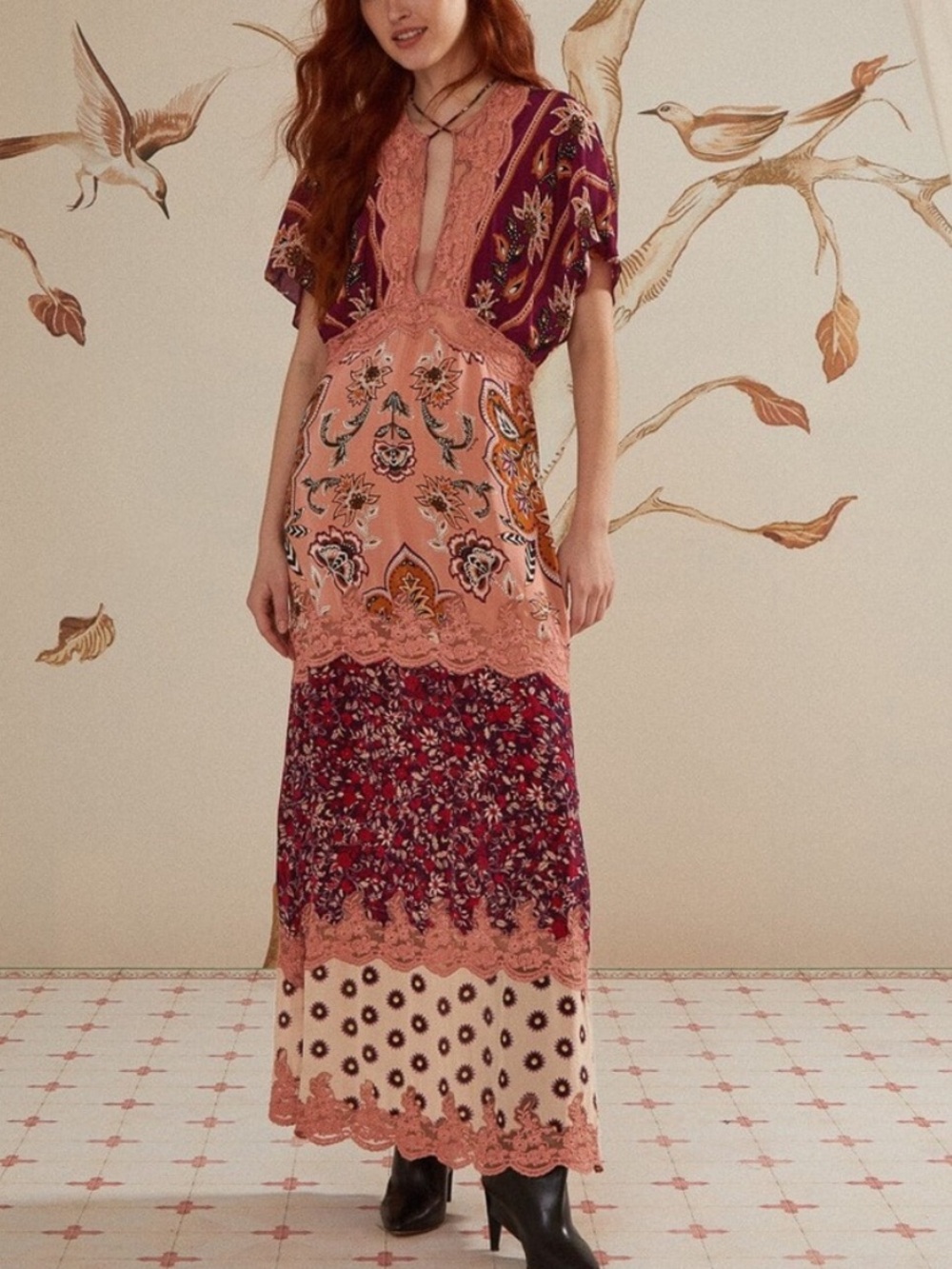 Farm Rio ‘Glam Tapestry’ Midi Dress • SM